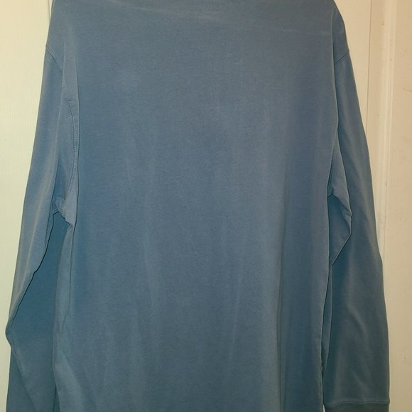 ST. JOHN'S BAY MEN'S BLUE LONG SLEEVE HERITAGE SUEDED JERSEY SIZE L LONG TALL - Picture 9 of 9